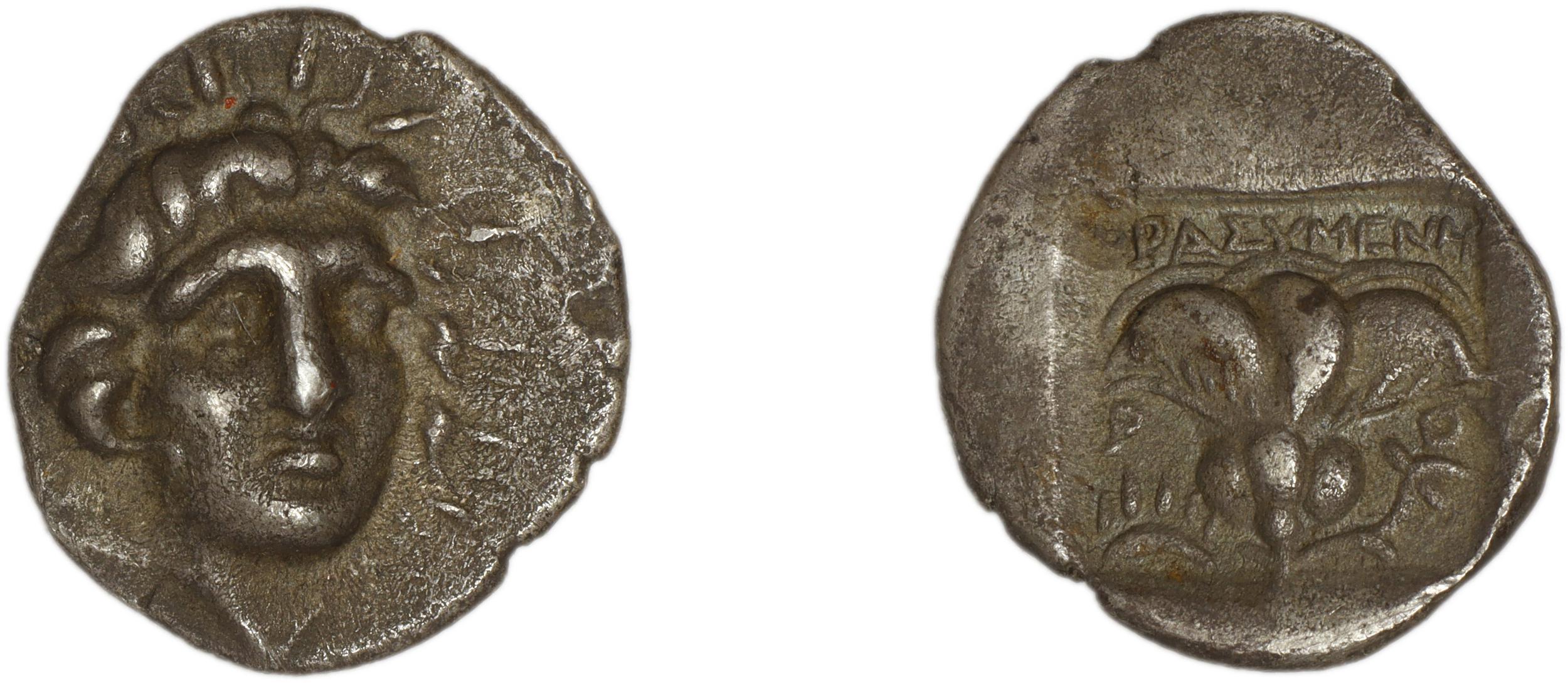 Rhodes Jenkins 1989 Group B hemidrachms, аверс, bm
