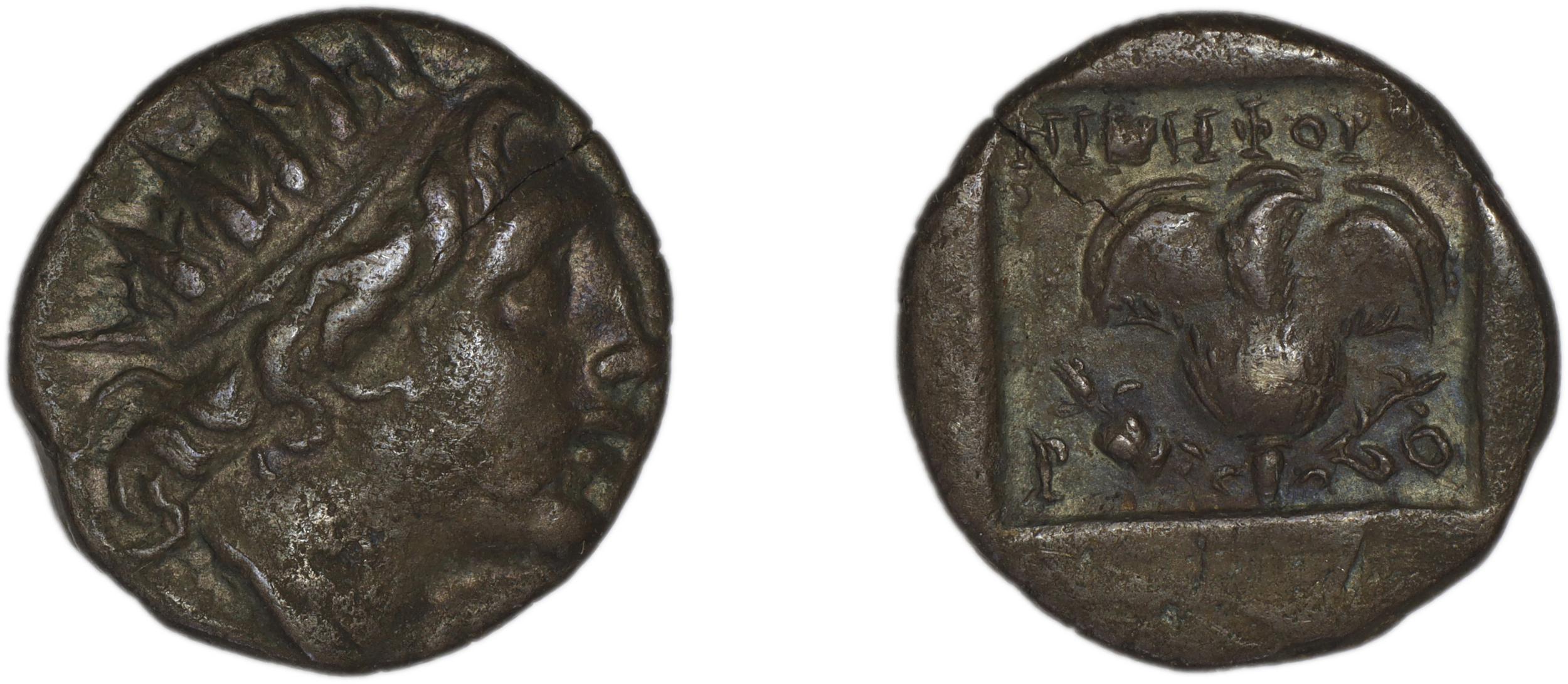 Rhodes Jenkins 1989 Group E drachms, аверс, bm
