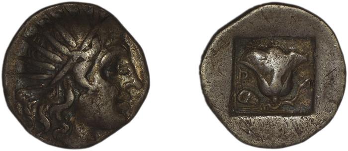 Rhodes Jenkins 1989 Group B drachms, реверс, bm
