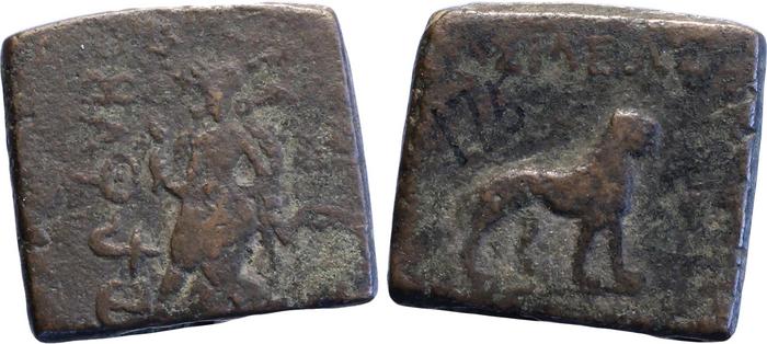 Bactrian and Indo-Greek Coinage Agathocles 21, bm
