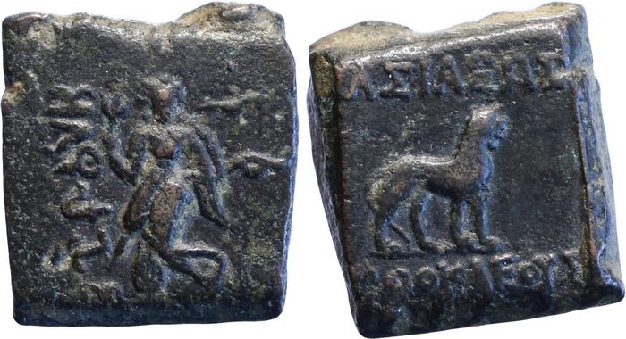 Bactrian and Indo-Greek Coinage Agathocles 21, bm