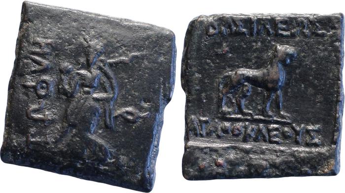 Bactrian and Indo-Greek Coinage Agathocles 21, bm