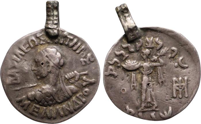 Bactrian and Indo-Greek Coinage Menander I 17.3, bm