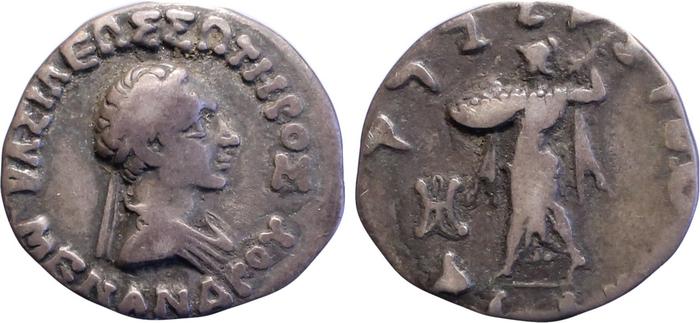 Bactrian and Indo-Greek Coinage Menander I 13.19, bm