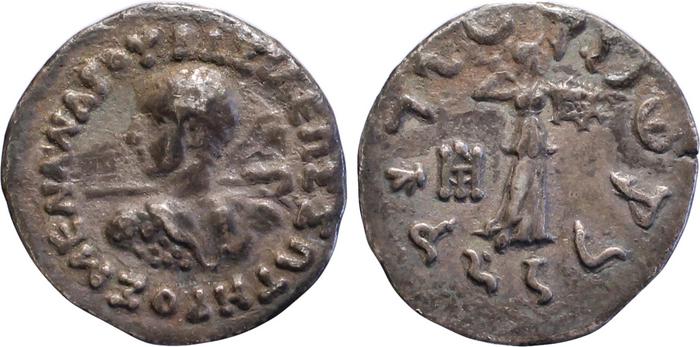 Bactrian and Indo-Greek Coinage Menander I 4.6, bm