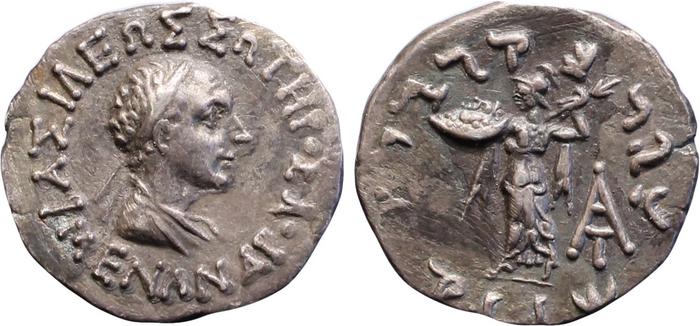 Bactrian and Indo-Greek Coinage Menander I 13.3, bm