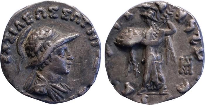Bactrian and Indo-Greek Coinage Menander I 14.12, bm