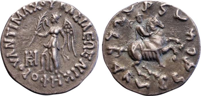 Bactrian and Indo-Greek Coinage Antimachus II 1.7, bm