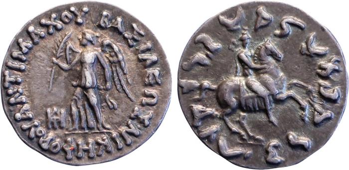 Bactrian and Indo-Greek Coinage Antimachus II 1.6, bm