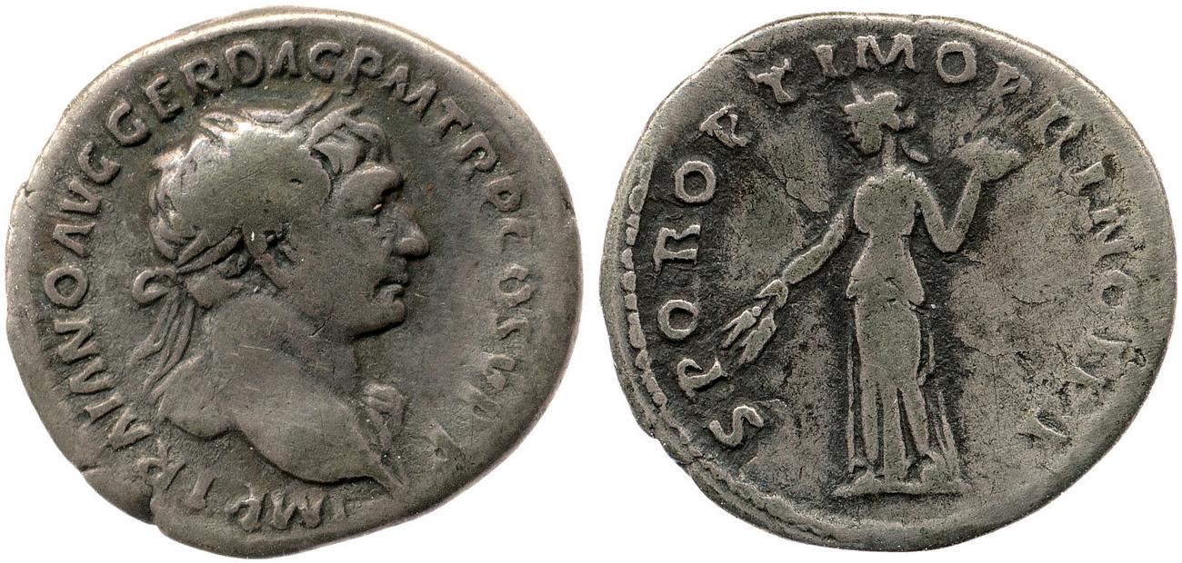 RIC II Trajan 176, аверс, bm