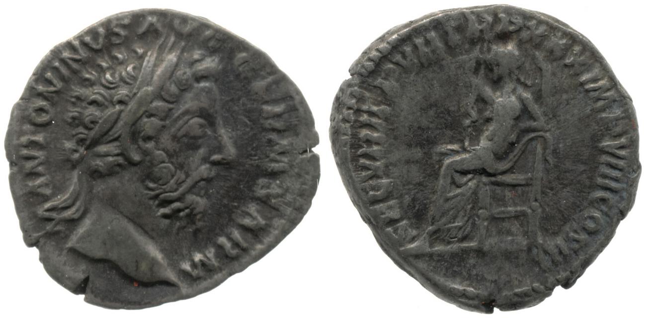RIC III Marcus Aurelius 348, аверс, bm