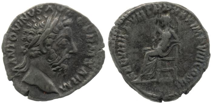 RIC III Marcus Aurelius 348, реверс, bm