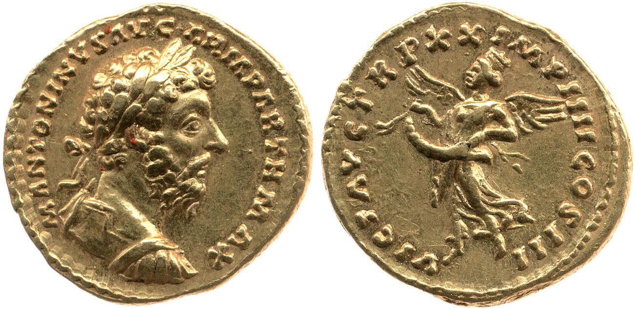 аверс RIC III Marcus Aurelius 165