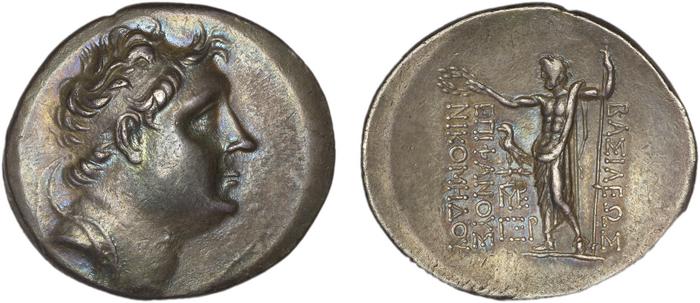Nicomedes II of Bithynia Bithynia Waddington 1908 40, реверс, bm