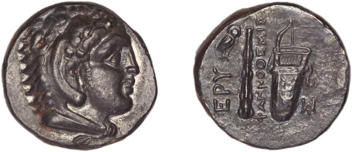Erythrae Kinns 1980 Period II.2, AR 1, реверс, bm