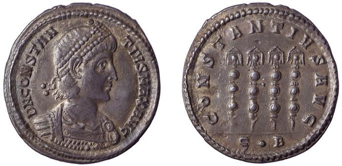 RIC VII Constantinople 131, реверс, bm