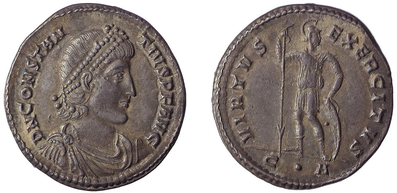 RIC VII Constantinople 100, аверс, bm