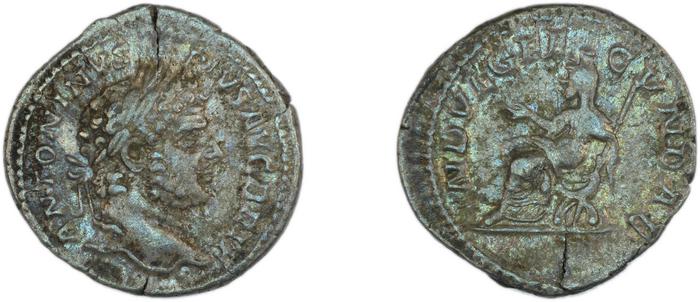 RIC IV Caracalla 214, реверс, bm