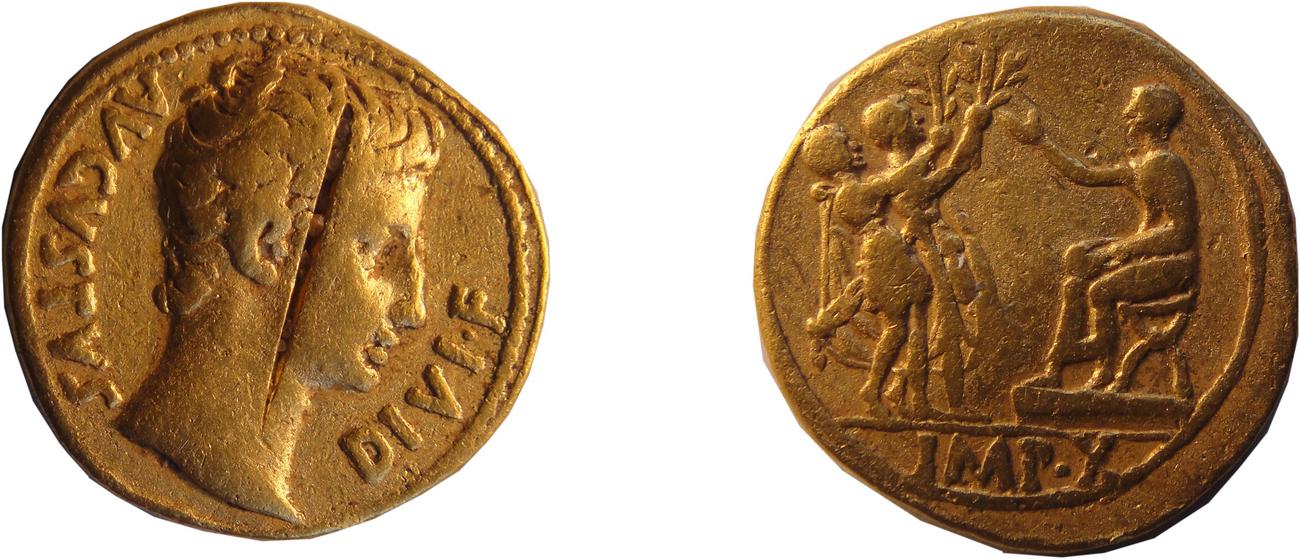 RIC I (second edition) Augustus 164A, аверс, bm