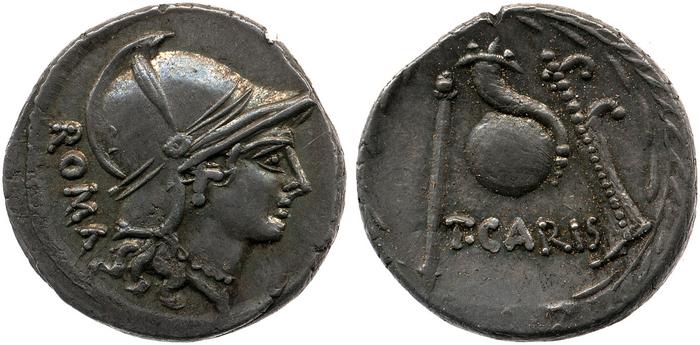 RRC 464/3c, реверс, bm