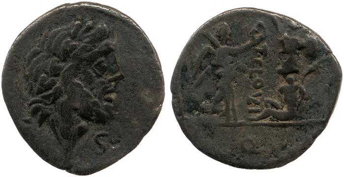 RRC 332/1c, реверс, bm