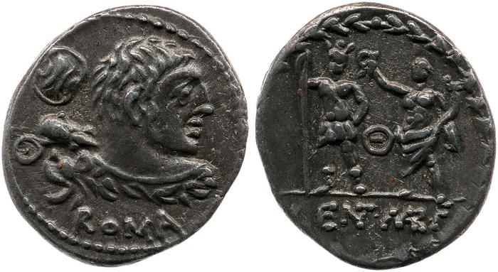 RRC 329/1a, реверс, bm
