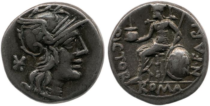 RRC 268/1a, реверс, bm