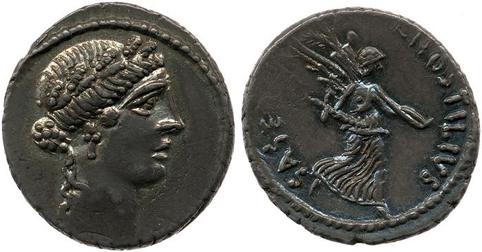 RRC 448/1a, реверс, bm