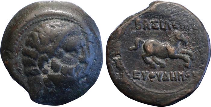 Bactrian and Indo-Greek Coinage Euthydemus I 8, bm
