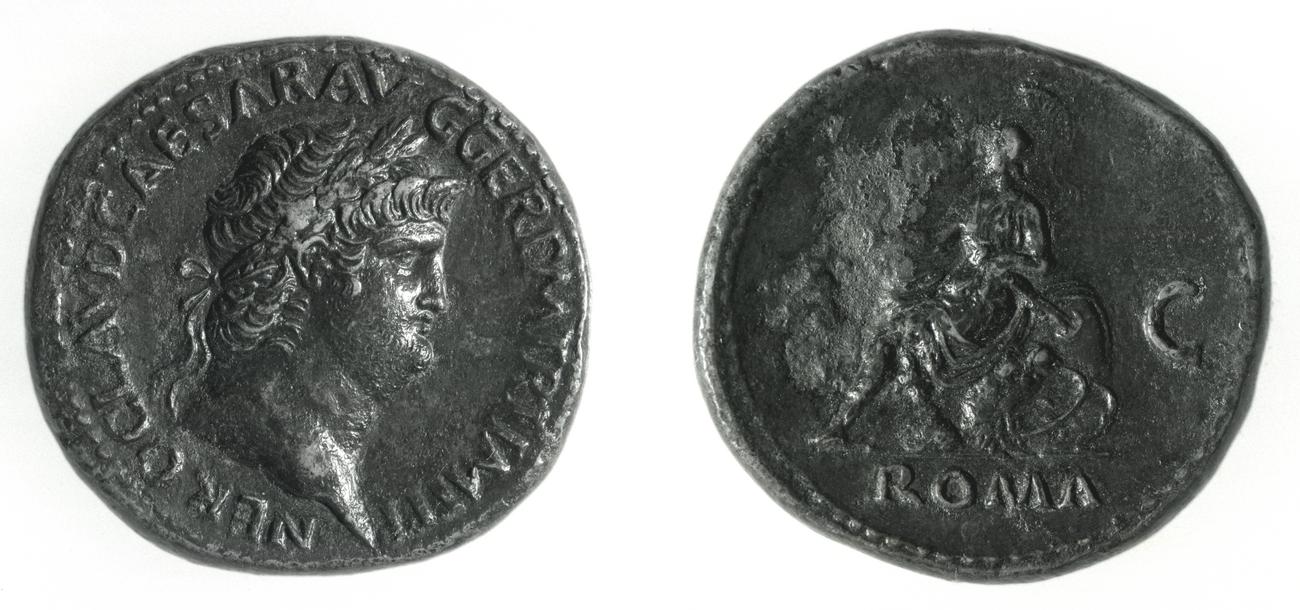 RIC I (second edition) Nero 273, аверс, bm