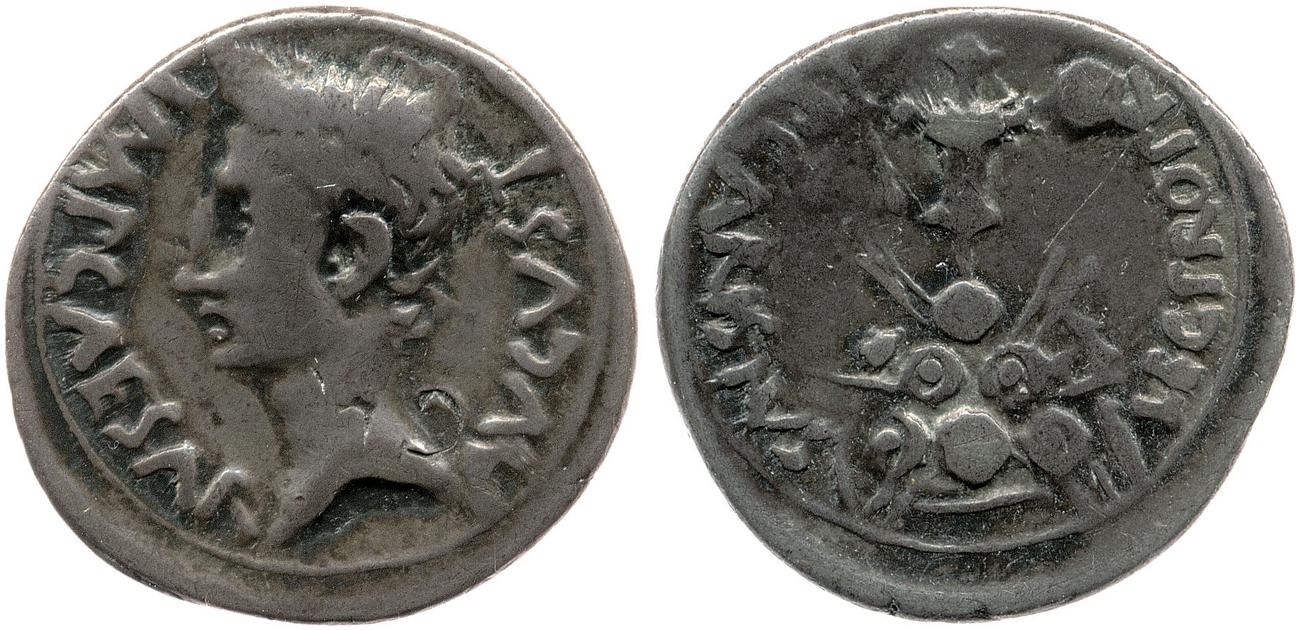 RIC I (second edition) Augustus 4B, аверс, bm