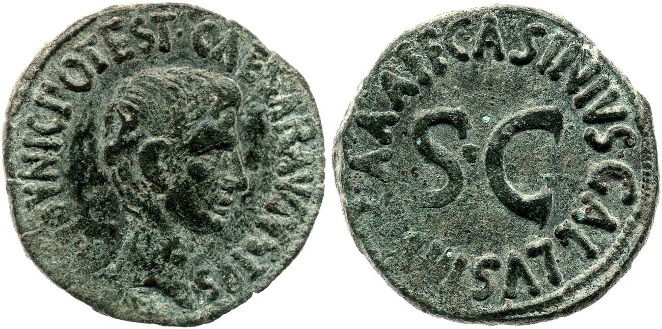RIC I (second edition) Augustus 373, аверс, bm