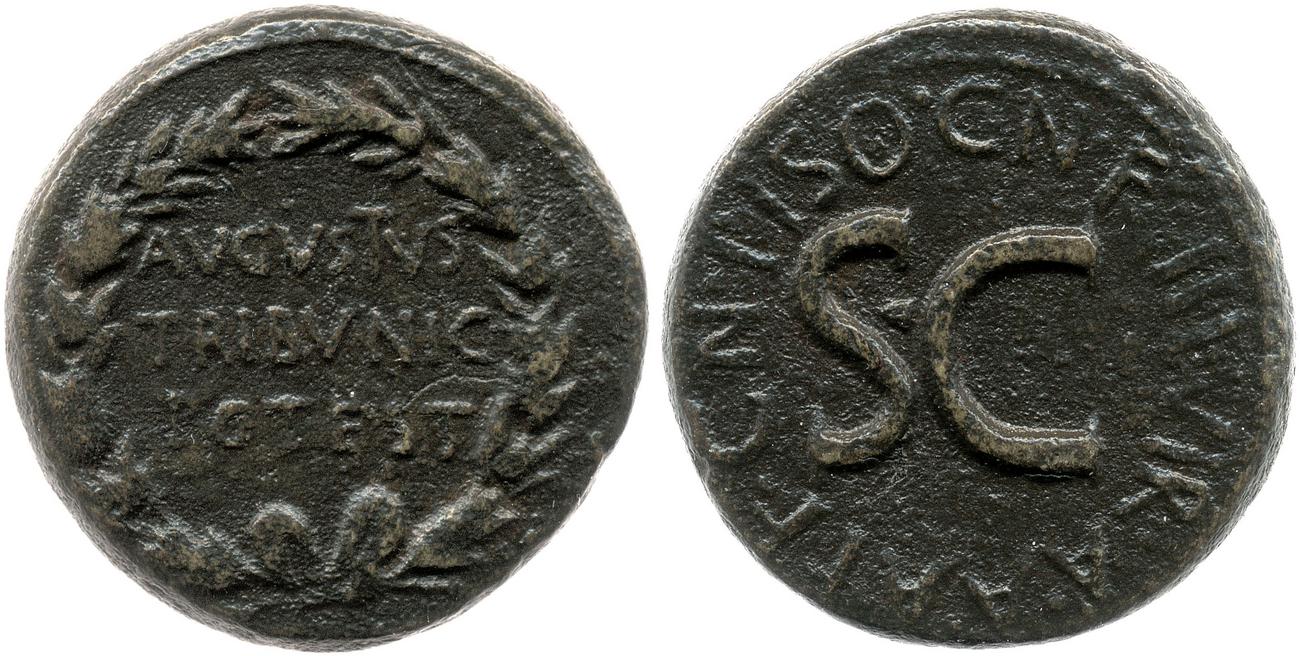 RIC I (second edition) Augustus 381, аверс, bm
