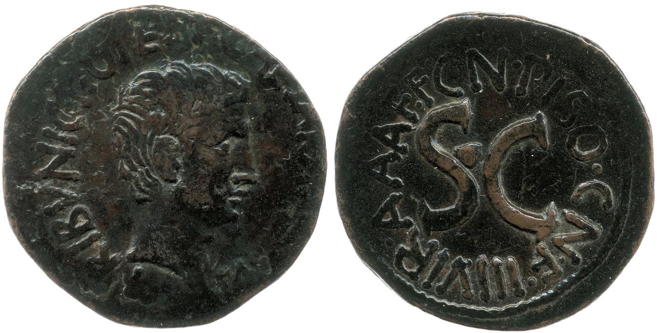 RIC I (second edition) Augustus 382, аверс, bm