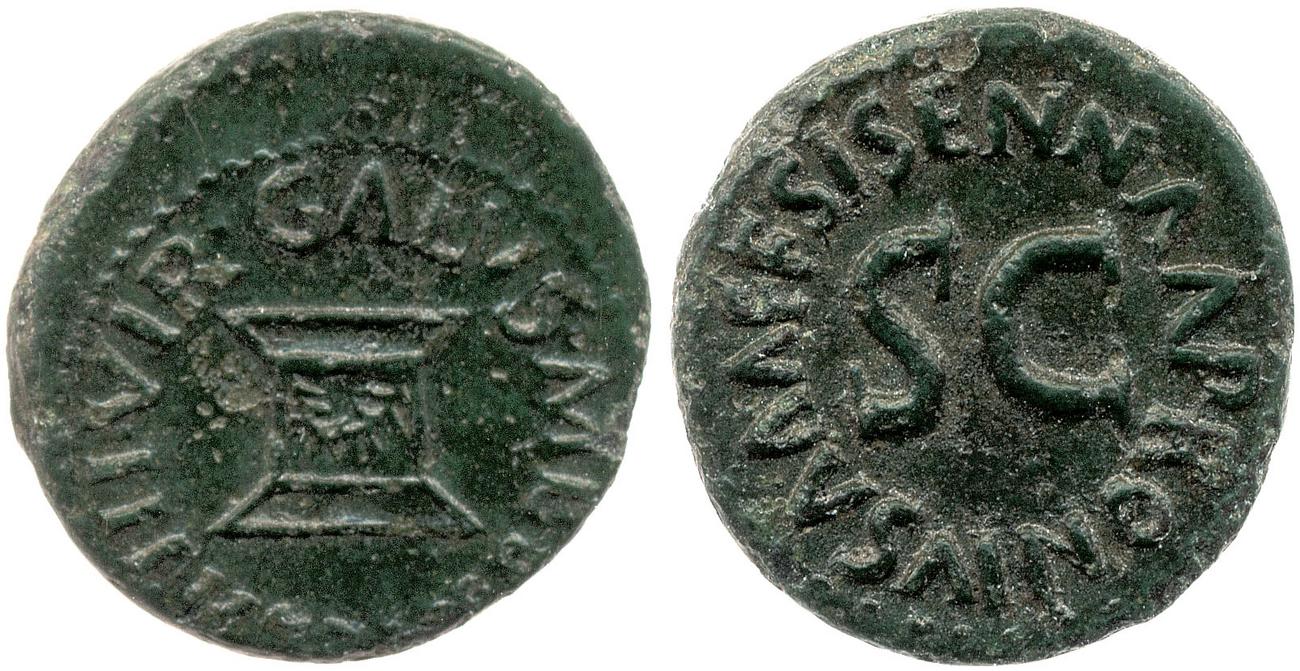 RIC I (second edition) Augustus 450, аверс, bm