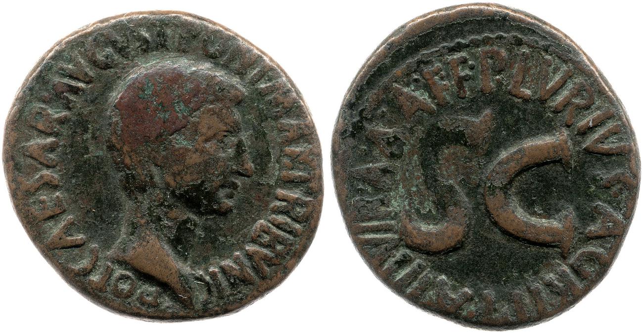 RIC I (second edition) Augustus 427, аверс, bm