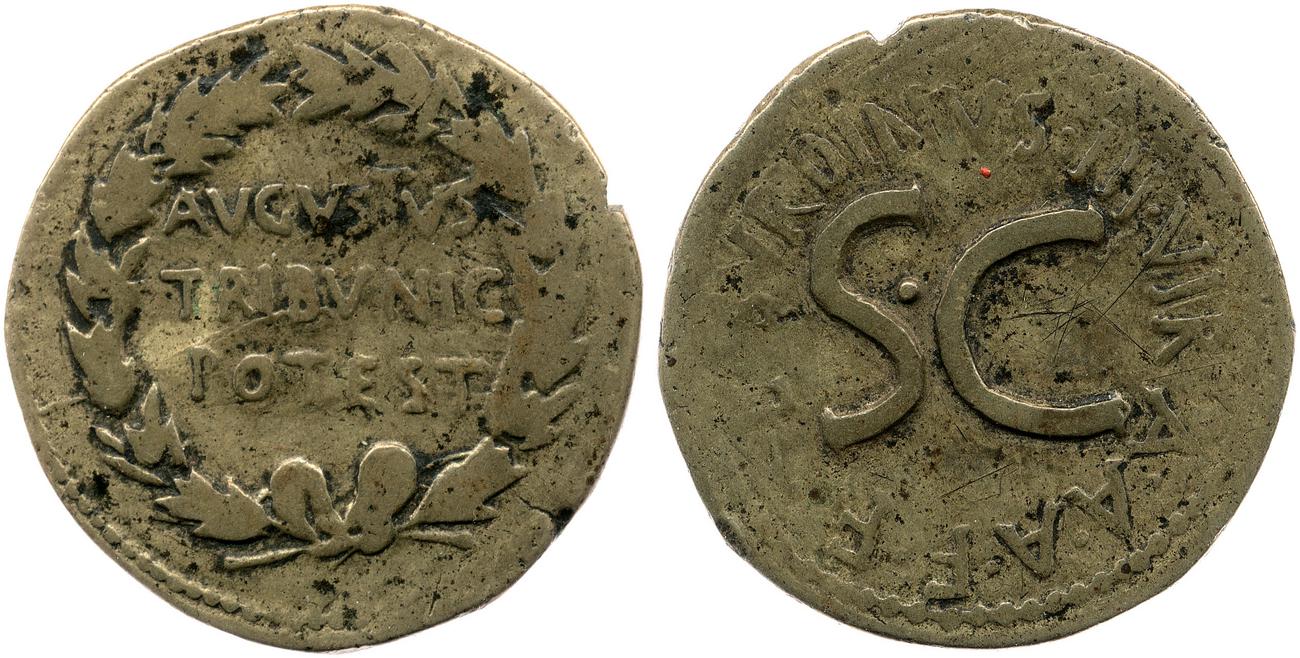 RIC I (second edition) Augustus 384, аверс, bm