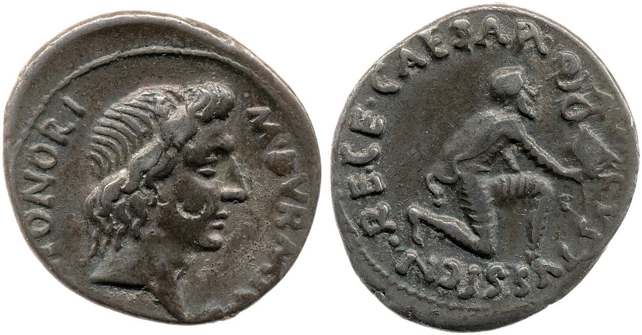 RIC I (second edition) Augustus 315, obverse, bm