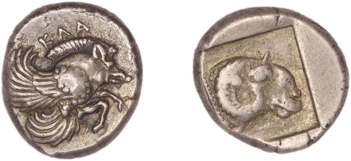 реверс Clazomenae Dengate 1967 IF drachms