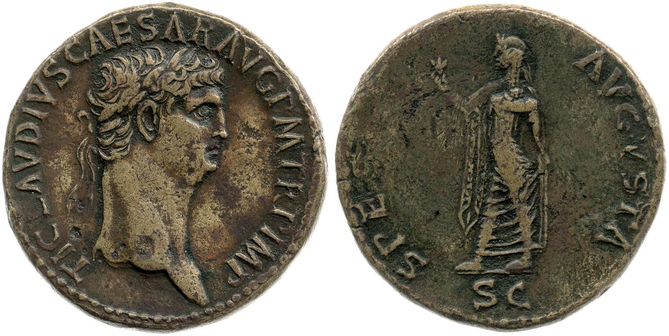 RIC I (second edition) Claudius 99, аверс, bm