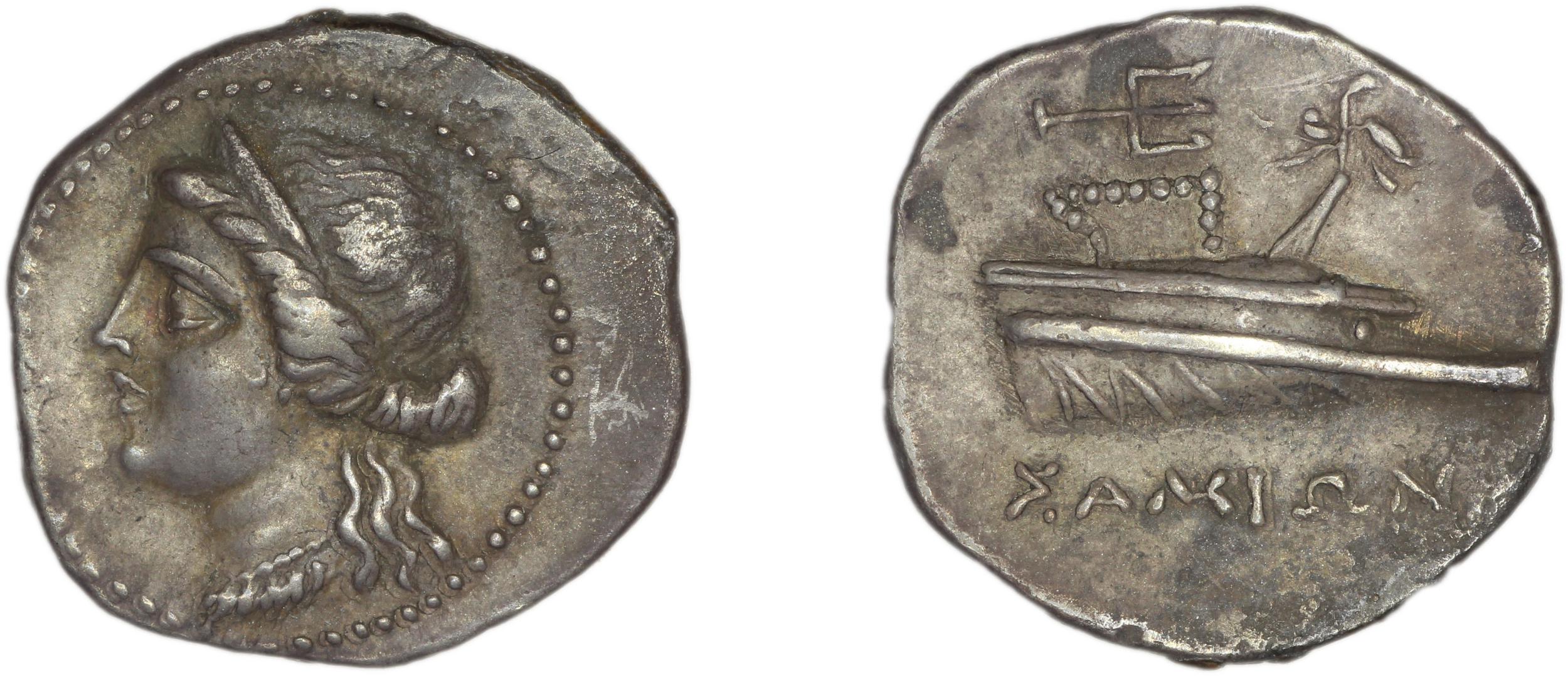 аверс Samos Barron 1966 Ptolemaic tetrobols
