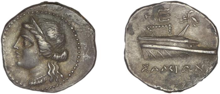 реверс Samos Barron 1966 Ptolemaic tetrobols