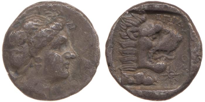реверс Cnidus Ashton 1999 Series A didrachms