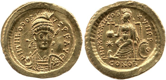 реверс RIC X Theodosius II (East) 324
