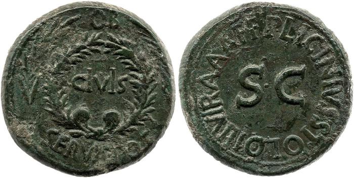 RIC I (second edition) Augustus 345, реверс, bm