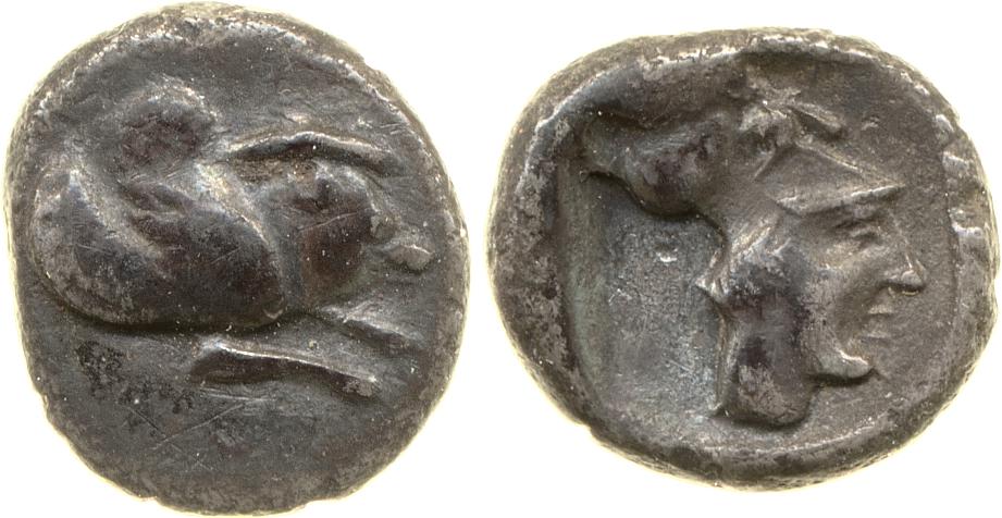аверс Clazomenae Dengate 1967 IQ Attic diobols