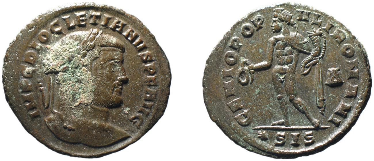 obverse RIC VI Siscia 95a