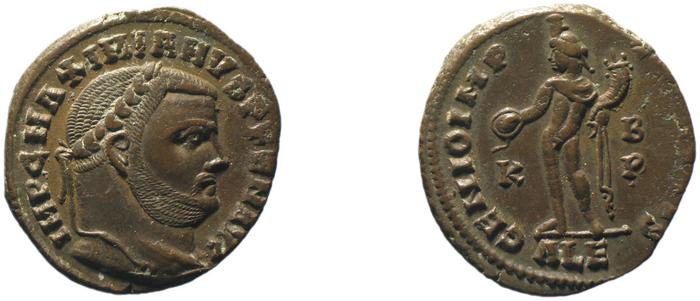 RIC VI Alexandria 101a, реверс, bm