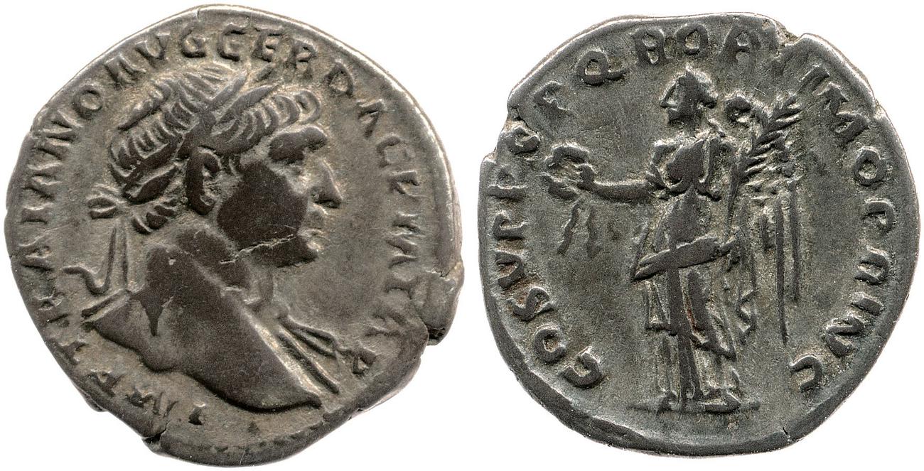 RIC II Trajan 128, аверс, bm