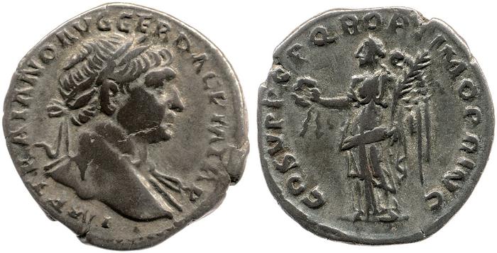 RIC II Trajan 128, реверс, bm